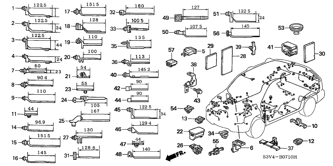 Acura 32747-RDJ-A00 Stay G, Engine Harness