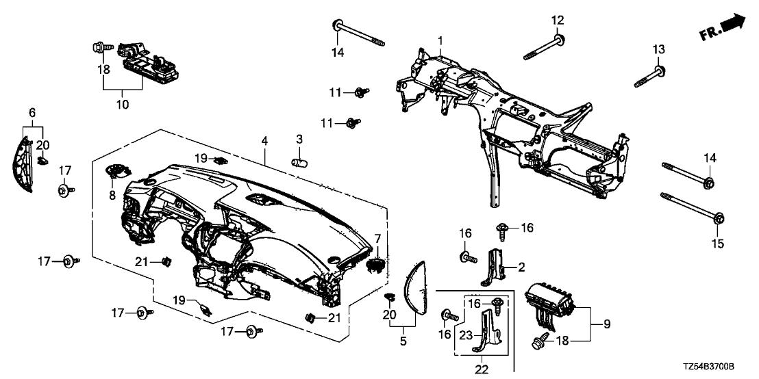 Acura 06610-TZ5-305 Bracket Kit (Lower)