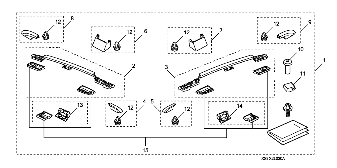 Acura 08L02-STX-2M0A2 L Roof Rail Assembly