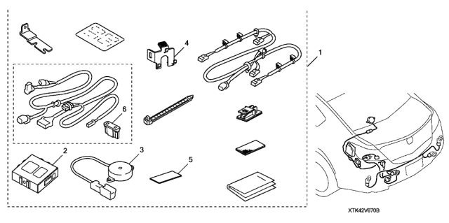 2013 Acura TL Back-Up Sensor (Attachment) Diagram