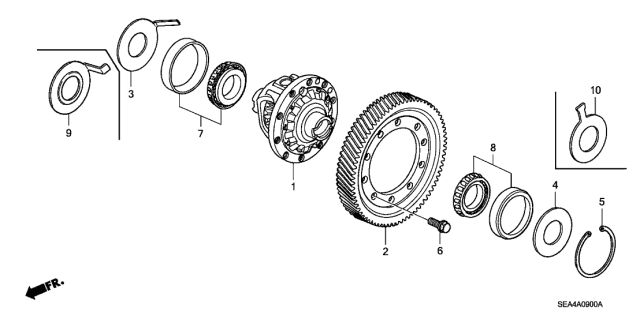 2006 Acura TSX AT Differential Diagram