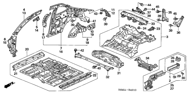 2006 Acura RSX Flange Bolt (8X12) Diagram for 95701-08012-08