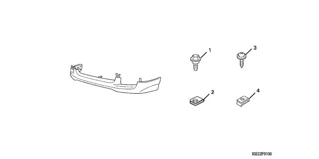 2004 Acura TSX Front Spoiler Diagram