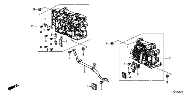 2014 Acura RLX Sensor Assembly, Battery Current Diagram for 1K530-5K1-003