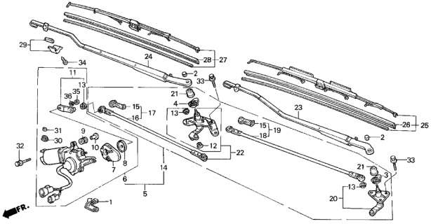 1988 Acura Legend Dust Seal Diagram for 76524-SE0-013