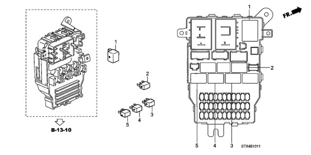 2011 Acura MDX Control Unit - Cabin Diagram 2