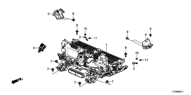 2020 Acura RLX 4 Door ADV (SH-AWD (HYBRID)) KA DCT Battery Pack Diagram