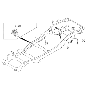 1998 Acura SLX Pipe, Passenger Side Brake Diagram for 8-97165-701-2