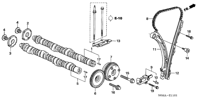 2006 Acura RSX Camshaft - Cam Chain Diagram