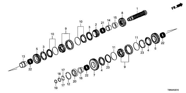 2018 Acura NSX AT Secondary Shaft Diagram