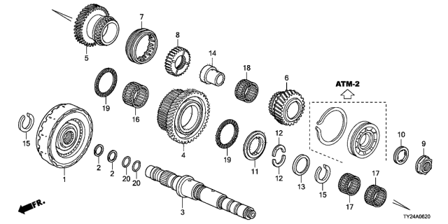 2014 Acura RLX 4 Door TECH KA 6AT AT Third Shaft - Clutch (4TH) Diagram