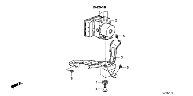 2012 Acura TSX Vs Modulator Assembly Diagram for 57110-TL2-S21