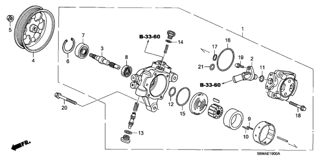 2006 Acura RSX P.S. Pump Diagram