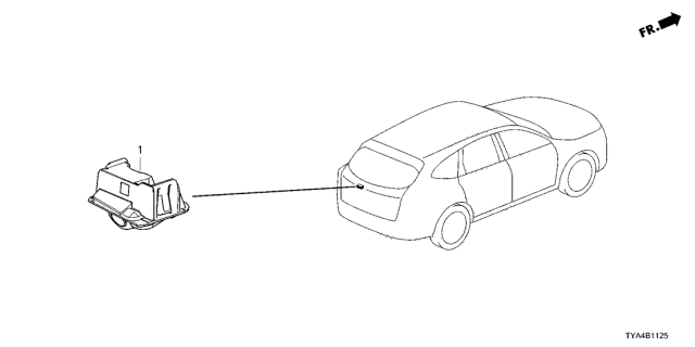 2022 Acura MDX Camera, Rearview Diagram for 39530-TYA-A03