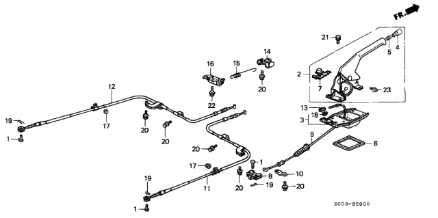 1990 Acura Legend 2 Door STD KA 4AT Parking Brake Diagram