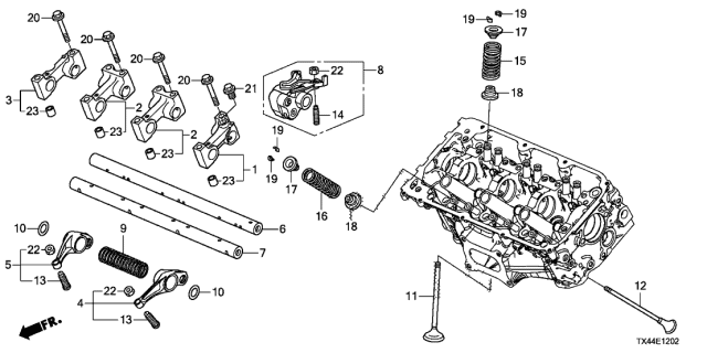 2017 Acura RDX Spring, Exhaust Valve (Green) (Nippon Hatsujo) Diagram for 14762-R70-A01