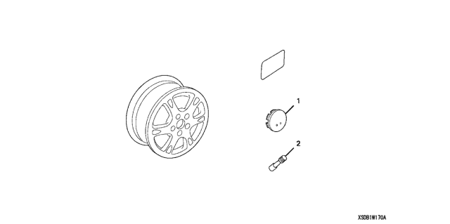 2004 Acura TSX Wheel Diagram 1