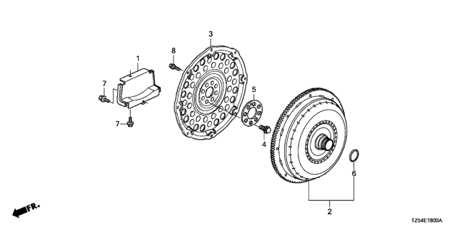 2015 Acura MDX 5 Door TECH (SH-AWD) KA 6AT Torque Converter (3.5L) Diagram