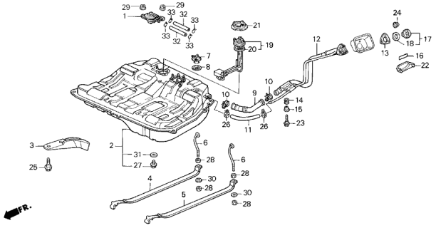1990 Acura Legend Pipe, Fuel Filler Diagram for 17660-SD4-A51