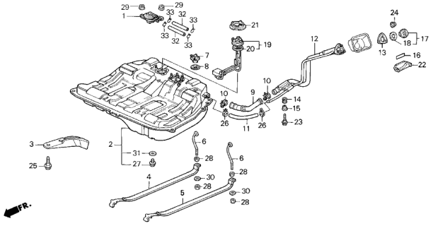 1989 Acura Legend Fuel Tank Diagram