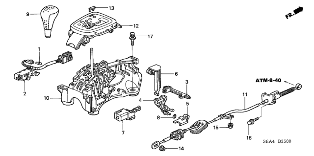 2006 Acura TSX Bracket, Base Diagram for 54200-SEC-A82