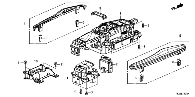 2020 Acura RLX Switch Sub-Assembly, Select Diagram for 54100-TY2-L82