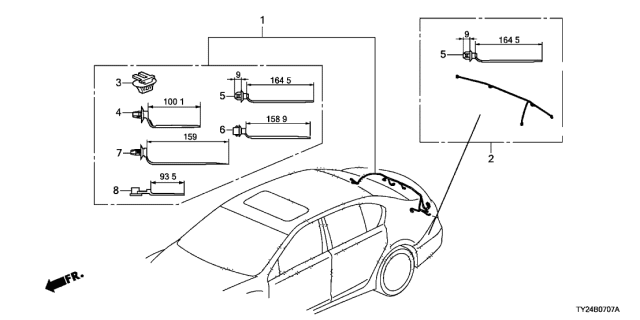 2020 Acura RLX 4 Door ADV (SH-AWD (HYBRID)) KA DCT Wire Harness Diagram 8