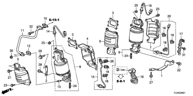 2013 Acura TSX 4 Door TSX V6 KA 5AT Converter (V6) Diagram