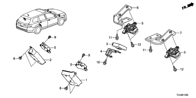 2013 Acura TSX TPMS Unit Diagram