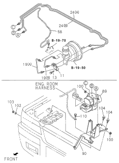 1998 Acura SLX Pipe, Brake Diagram for 8-97183-823-3