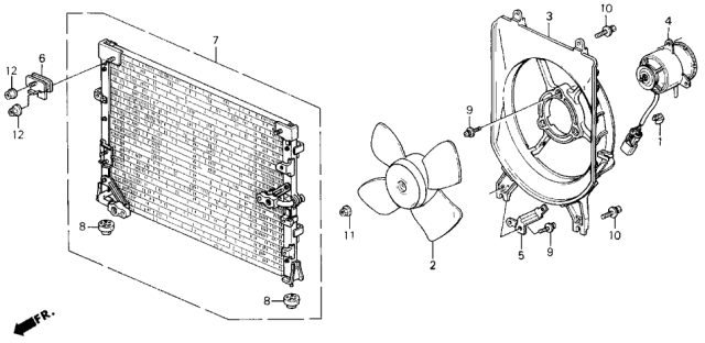 1993 Acura Legend A/C Air Conditioner (Condenser) Diagram