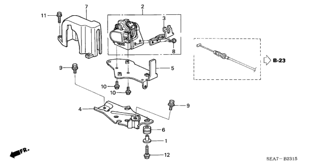 2005 Acura TSX 4 Door TSX KA 6MT Accelerator Sensor Diagram
