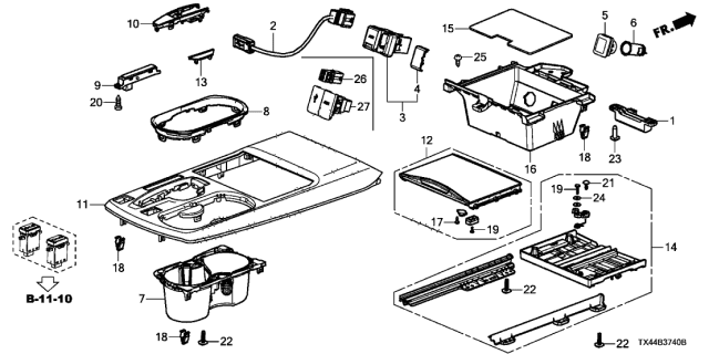 2013 Acura RDX Jack Assembly, Aux (W Usb) Diagram for 39115-TX4-A01
