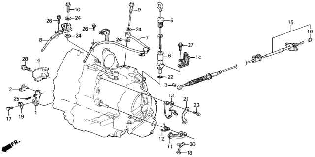 1987 Acura Legend Oil Dipstick (Atf) Diagram for 25610-PG4-010