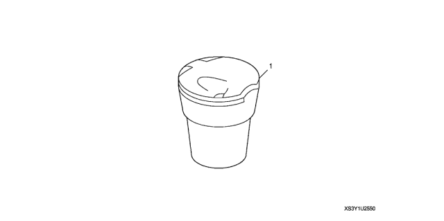 2014 Acura RLX Ashtray - Cup Holder Diagram