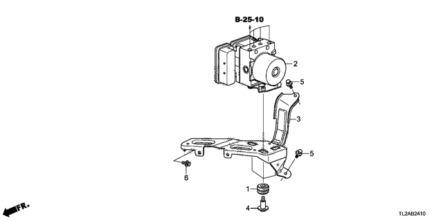 2014 Acura TSX Abs Modulator Assembly (Coo) (Rewritable) Diagram for 57110-TL2-406