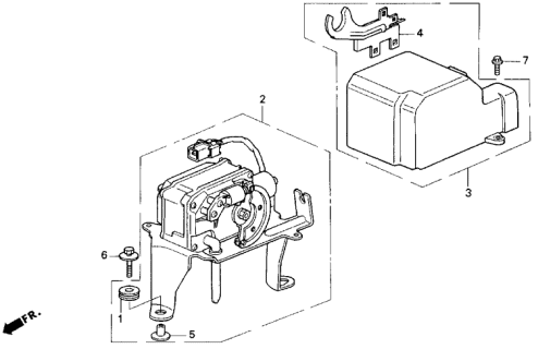 1993 Acura Vigor Actuator Assembly Diagram for 36510-PV1-A03