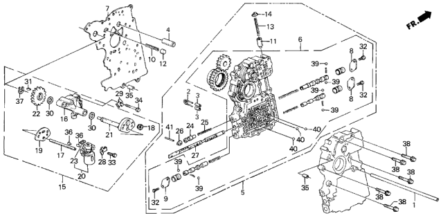 1987 Acura Integra 5 Door LS KL 4AT AT Main Valve Body Diagram