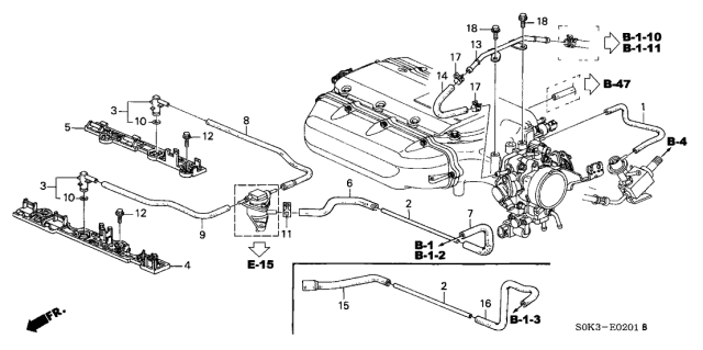 2000 Acura TL Tubing Diagram