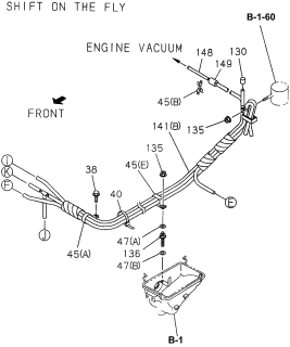 1996 Acura SLX 4 Door 4LS (PREMIUM) KL 4AT Axle Valve Unit Diagram