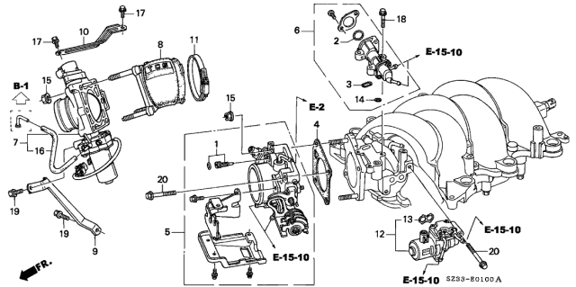 2002 Acura RL Throttle Body Diagram