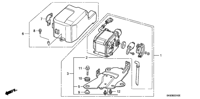 1992 Acura Integra Actuator Assembly Diagram for 36510-PR4-A02