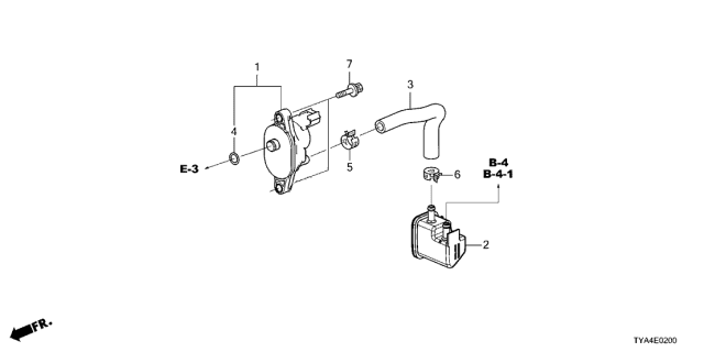 2022 Acura MDX Tube B, Purge Diagram for 36176-61A-A00