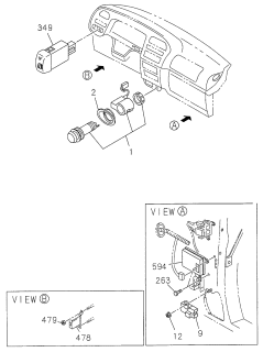 1998 Acura SLX Unit, Alarm Control & Relay Diagram for 8-97167-991-1