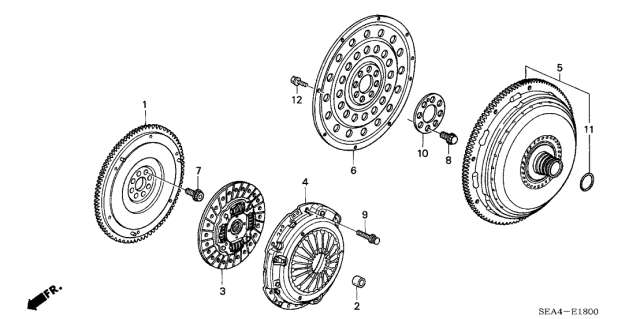 2005 Acura TSX Clutch - Torque Converter Diagram