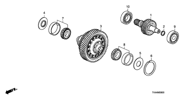 2010 Acura TL Shim AH (81MM) (2.98) Diagram for 41469-PYZ-000