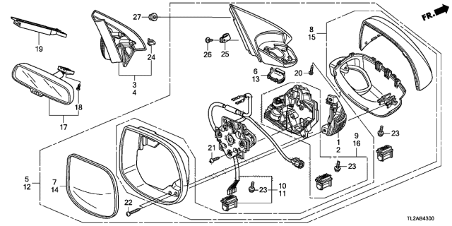 2013 Acura TSX Mirror Diagram