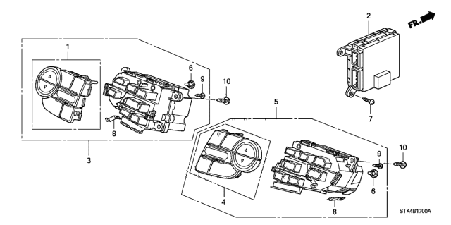 2010 Acura RDX Neo-Wedge Bulb (14V 0.05A) Diagram for 79671-STK-A01