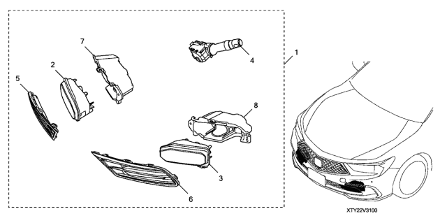 2019 Acura RLX Foglight Diagram