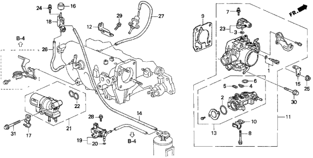 2001 Acura Integra Throttle Body Diagram